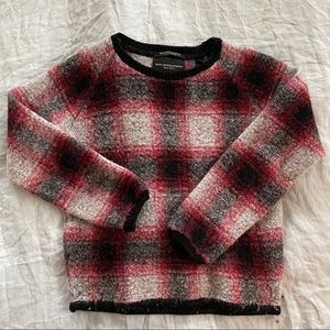 Scotch & Soda plaid crew sweater in Petite